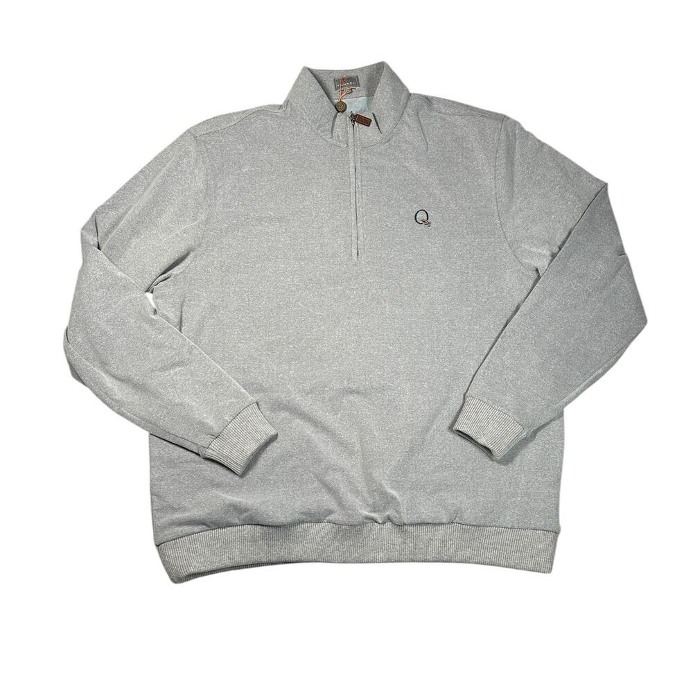 Fennec Golf Quail Hollow Windshirt Mens XXL Gray Micro Suede Long Sleeve NWT